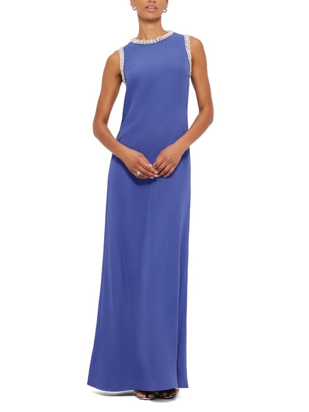 LEO LIN Sylvette Blue Hand Embellished Maxi Sleeveless Dress AU8/US4 NWOT - Picture 5 of 5